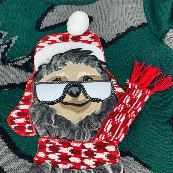 33 Degrees Ski Sloth Ugly Christmas Sweater, (7/8) - Picture 8 of 14